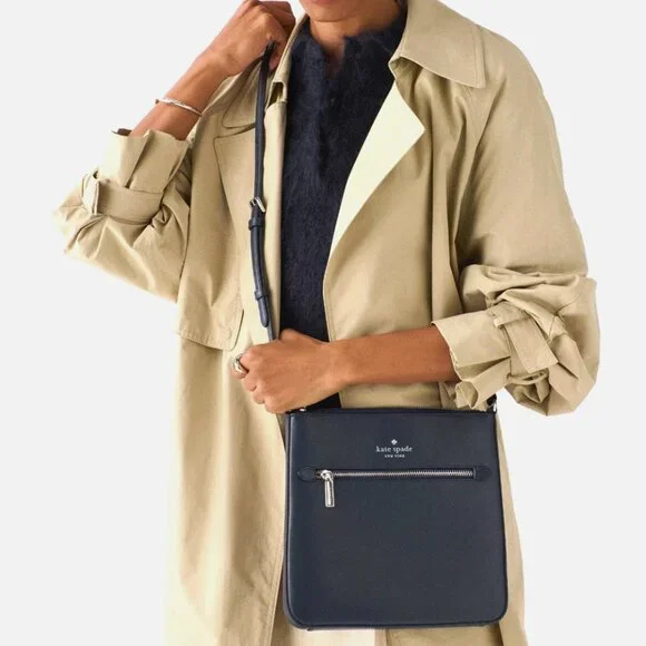 New Kate Spade Sadie North South Crossbody Saffiano Leather Blazer Blue - Picture 2 of 3